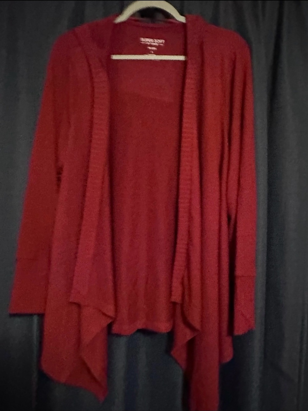 torrid Red Open-Front Draped Cardigan